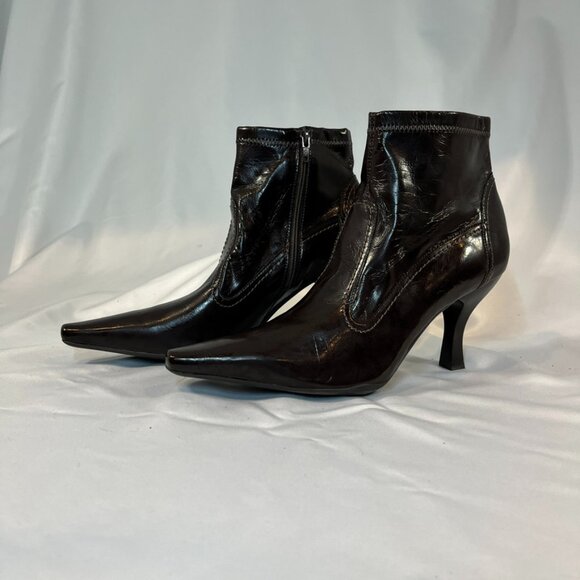 Franco Sarto Dark Brown Leather Ankle Boots | Women’s 7.5 - Picture 1 of 4